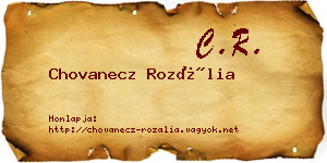 Chovanecz Rozália névjegykártya