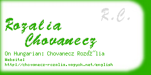 rozalia chovanecz business card